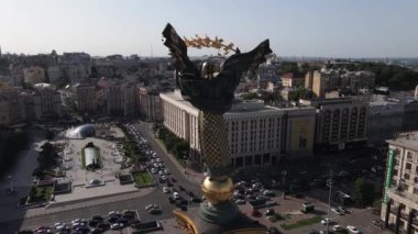 Kyiv. Ukrayna: Independence Meydanı, Meydan. Hava görünümü