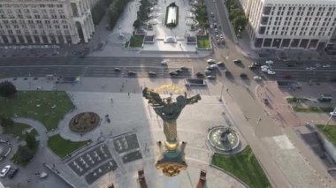 Kyiv. Ukrayna: Independence Meydanı, Meydan. Hava görünümü