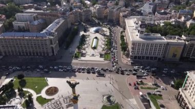 Kyiv. Ukrayna: Independence Meydanı, Meydan. Hava görünümü
