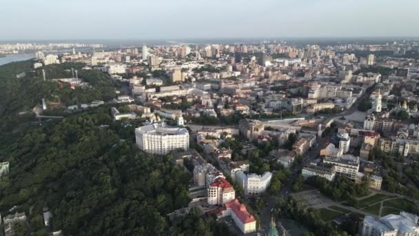 Widok na Kijów z góry. Ukraina. Widok z lotu ptaka — Wideo stockowe