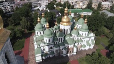 Kyiv. Ukrayna: Kyiv 'deki Aziz Sophias Katedrali. Hava görünümü