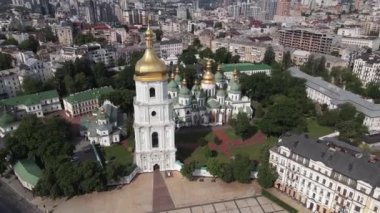 Kyiv. Ukrayna: Kyiv 'deki Aziz Sophias Katedrali. Hava görünümü