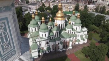 Kyiv. Ukrayna: Kyiv 'deki Aziz Sophias Katedrali. Hava görünümü