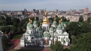 Kyiv. Ukrayna: Kyiv 'deki Aziz Sophias Katedrali. Hava görünümü