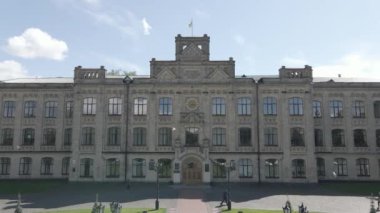 Kyiv. Ukrayna. Kyiv Politeknik Enstitüsü. Hava görüntüsü. Düz, gri