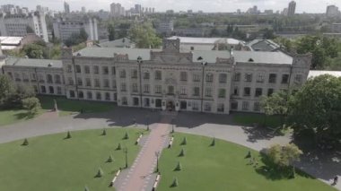 Kyiv. Ukrayna. Kyiv Politeknik Enstitüsü. Hava görüntüsü. Düz, gri