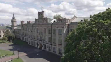 Kyiv. Ukrayna. Kyiv Politeknik Enstitüsü. Hava görüntüsü. Düz, gri