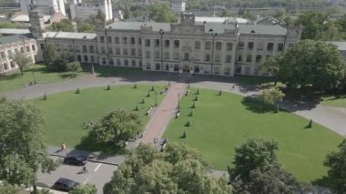 Kyiv. Ukrayna. Kyiv Politeknik Enstitüsü. Hava görüntüsü. Düz, gri