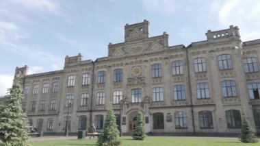 Kyiv. Ukrayna. Kyiv Politeknik Enstitüsü. Hava görüntüsü. Düz, gri