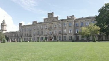 Kyiv. Ukrayna. Kyiv Politeknik Enstitüsü. Hava görüntüsü. Düz, gri