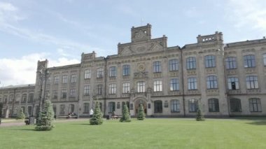 Kyiv. Ukrayna. Kyiv Politeknik Enstitüsü. Hava görüntüsü. Düz, gri