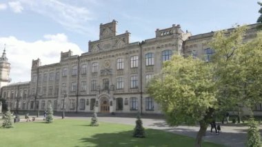 Kyiv. Ukrayna. Kyiv Politeknik Enstitüsü. Hava görüntüsü. Düz, gri