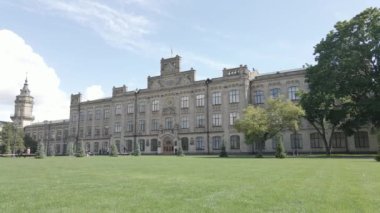 Kyiv. Ukrayna. Kyiv Politeknik Enstitüsü. Hava görüntüsü. Düz, gri