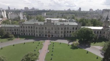 Kyiv. Ukrayna. Kyiv Politeknik Enstitüsü. Hava görüntüsü. Düz, gri