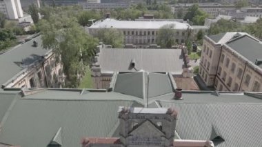 Kyiv. Ukrayna. Kyiv Politeknik Enstitüsü. Hava görüntüsü. Düz, gri