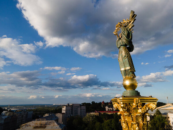 Monument on Independence Square in Kyiv, Ukraine