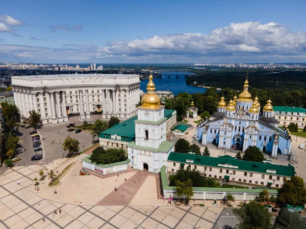 Klasztor św. Michała w Kijowie, Ukraina. Widok z lotu ptaka — Zdjęcie stockowe