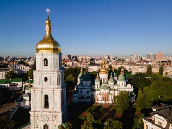 Catedral de Santa Sofía en Kiev, Ucrania. Vista aérea — Foto de Stock