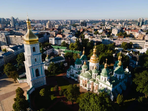 Ukrayna, Kyiv 'deki Aziz Sophias Katedrali. Hava görünümü