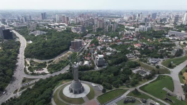 Pemandangan udara Kyiv di siang hari. Ukraina — Stok Video