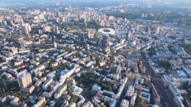 Letecký pohled na Kyjev ve dne. Ukrajina — Stock video