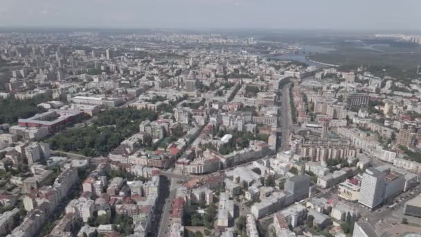 Luftaufnahme von Kiew bei Tag. Ukraine — Stockvideo
