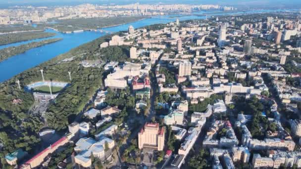 Gündüzleri Kyiv 'in hava görüntüsü. Ukrayna — Stok video