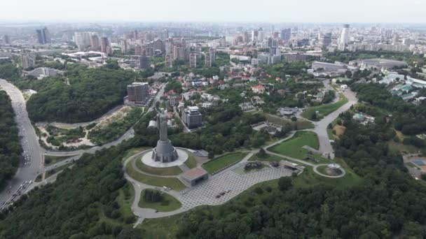 Flygfoto av Kiev på dagen. Ukraina — Stockvideo