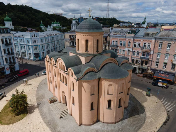 Igreja dos dízimos por dia. Aéreo. Kiev. Ucrânia — Fotografia de Stock