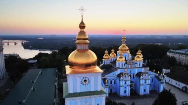 Sabah St. Michaels Altın Kubbe Manastırı. Kyiv, Ukrayna