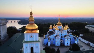 Sabah St. Michaels Altın Kubbe Manastırı. Kyiv, Ukrayna
