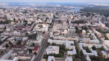 Kyiv, Ukrayna hava görüntüsü. Kiev