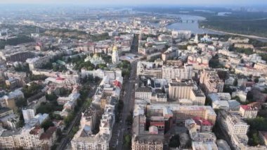 Kyiv, Ukrayna hava görüntüsü. Kiev