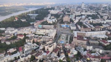 Kyiv, Ukrayna hava görüntüsü. Kiev