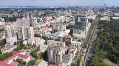 Kyiv, Ukrayna hava görüntüsü. Kiev