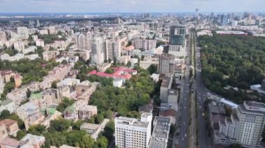 Kyiv, Ukrayna hava görüntüsü. Kiev