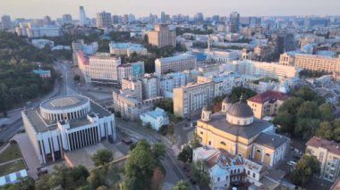 Kyiv, Ukrayna hava görüntüsü. Kiev
