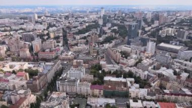 Kyiv, Ukrayna hava görüntüsü. Kiev