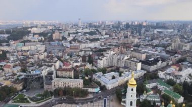 Kyiv, Ukrayna hava görüntüsü. Kiev