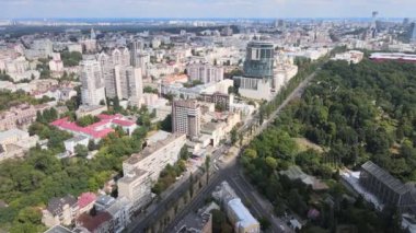Kyiv, Ukrayna hava görüntüsü. Kiev