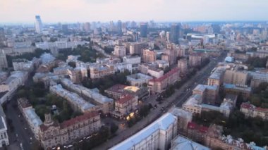 Kyiv, Ukrayna hava görüntüsü. Kiev