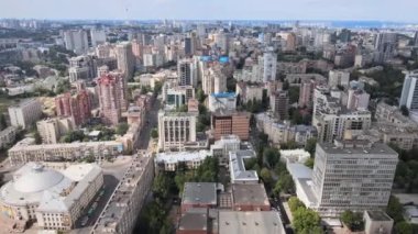 Kyiv, Ukrayna hava görüntüsü. Kiev