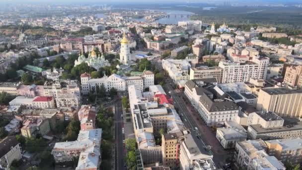 Kiev, Ucraina vista aerea della città. Kiev — Video Stock