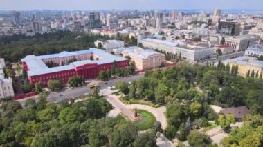 Kyiv, Ukrayna hava görüntüsü. Kiev