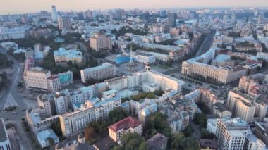 Kyiv, Ukrayna hava görüntüsü. Kiev