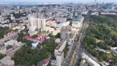 Kyiv, Ukrayna hava görüntüsü. Kiev