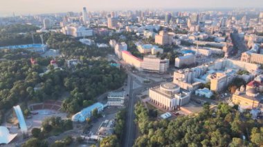 Kyiv, Ukrayna hava görüntüsü. Kiev