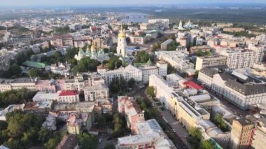 Kyiv, Ukrayna hava görüntüsü. Kiev