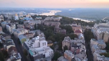Kyiv, Ukrayna hava görüntüsü. Kiev