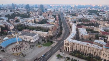 Kyiv, Ukrayna hava görüntüsü. Kiev